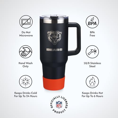 Image of The Memory Company Officially Licensed NFL - Chicago Bears 46oz Game Day Tumbler with Laser Engraved Team Logo