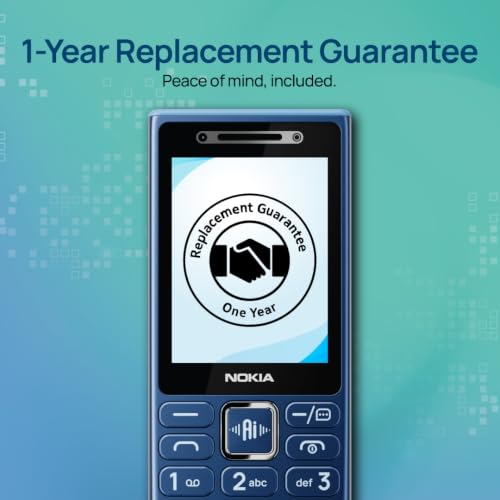 Image of Nokia 210 4G DS Keypad Mobile Phone | Video Calling & Chatting via Xpress Chat Compatible with Smartphones | Dedicated AI Button | Long Lasting Battery| Cloud Phone Apps | 1‑Year Replacement | Blue