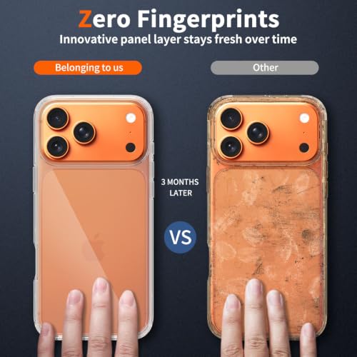 Image of DIZORO Crystal Clear Compatible with iPhone 17 Pro Max Case with Anti-Yellow Anti-Scratch Shockproof Transparent Cover
