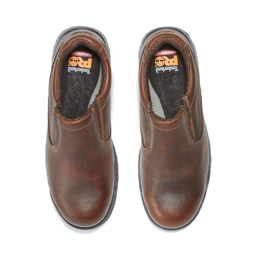 Timberland PRO Timberland PRO Men's TiTAN Slip On Alloy Safety Toe Industrial Work Shoe, Camel Brown-2024 NEW, 10.5M