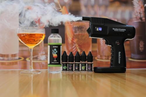 Cocktail | Aroma Smoke Bubble Gun | Steam Jet Cocktail Bubbles | Smoke Gun | Contains 5 Flavors of Aroma and Bubbles - Food & Beverage Bar/Restaurant