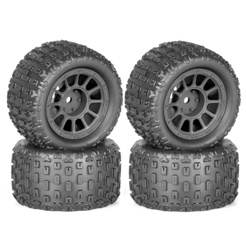 RC�^�C���J�[ For Arrma For Granite For Typhon For Grom 1/18 4����74mm�S�n�`�^�C��12mm�Z�pRC�I�t���[�h�A�b�v�O���[�h�p�[�c(Black)