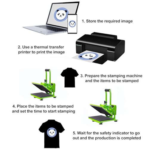 Heat Press Machine for T Shirts, Shirt Press Machine, 9x12in miniatura 5