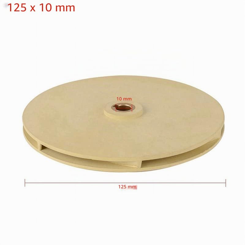 Wasserpumpenlaufrad, Kunststoff, PPO, selbstansaugende Zentrifugaldruckpumpe, Edelstahlpumpe, mechanische Reparaturteile (125 x 10 mm)