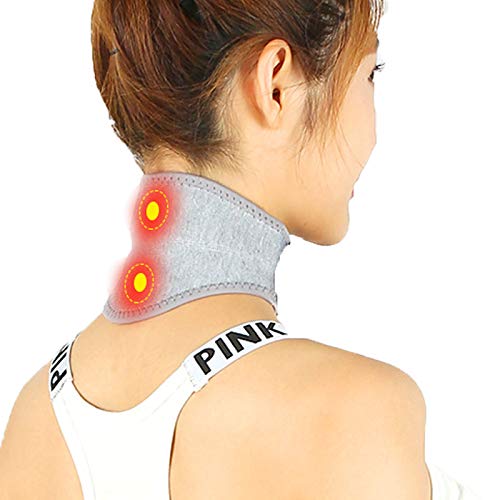 SSCYHT Self-Heating Tourmaline Neck Support Magnetic Nursing Cervical Collar Ergonomic Design 9 Energy Magnets are Builtin for Neck Pain Relief Neck Fatigue