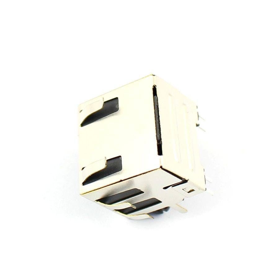 Generic 10 Pcs RJ-45 RJ45 Jack with LEDs Stacked Shielded Series