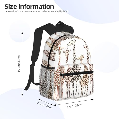 Sac à dos classique basique de voyage imperméable girafes