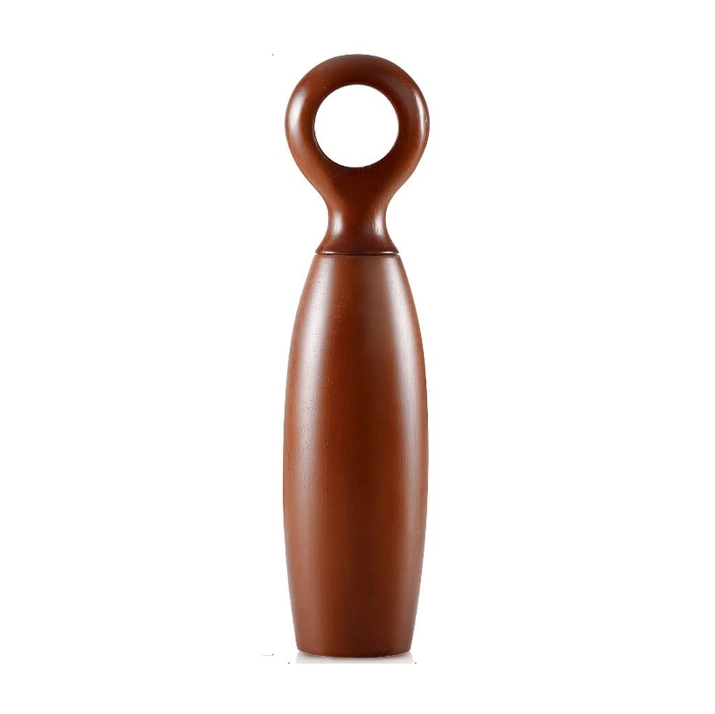 Macina Pepe Saliera Sale in Legno di Gomma e macinacapelli, smerigliatrice for Sale Pepe Manuale Regolabile, Adatto a Picnic, Ristorante, Cena, BBQ(25.3cm)