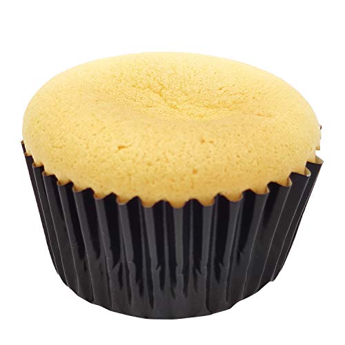 Image of Standard Black Foil Cupcake Liners Muffin Baking Cups for Party and More, 100-Count