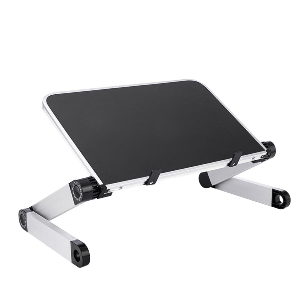 Supporto Portatile per Laptop e Tablet, Regolabile, Nero in Ferro | Angoli Multipli di Visione, Design Ergonomico, Struttura Ventilata, Base da Scrivania per Uso Quotidiano
