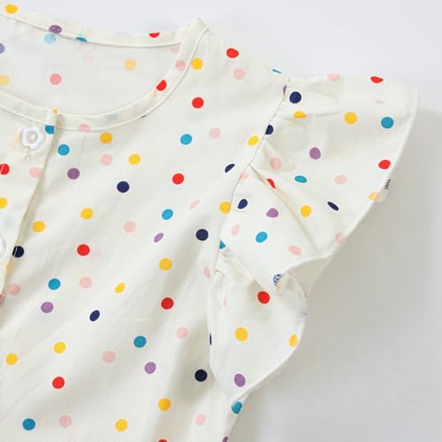 Toddler Girls Flutter Sleeve Dresses Little Girl Summer Casual Outfits4