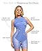 Popilush Shapewear Dress Built in Bra Bodycon Shaper Dress 9 in 1 Crew Neck Sleeveless Maxi Formal Dresses with Zipper Sky Blue Large