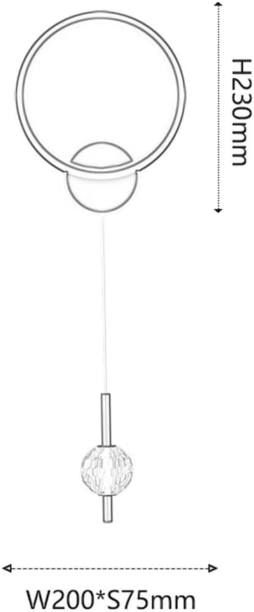 Lampe De Lecture De Chevet À 2 Lumières, Applique Murale Moderne À Led, Appliques Murales À Anneau En Métal Doré Avec Abat-Jour En Boule De Cristal, Appliques Murales Décoratives Pour Chambre