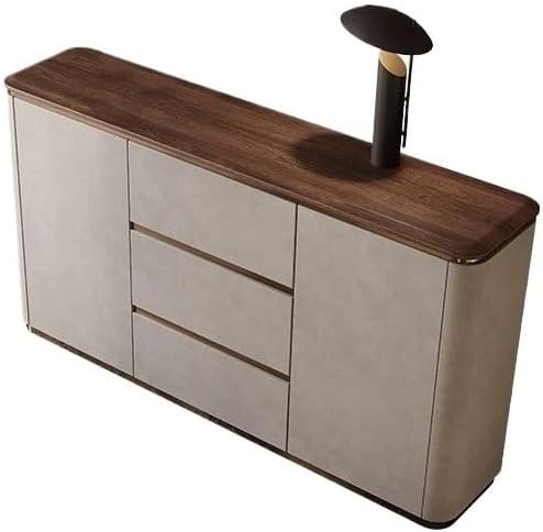 Sideboard Cabinet Black Walnut Dining Side Integrated Wall-mounted Large Flat Living Room Storage Cabinet Home Entrance Table Restaurant Corridor Decoration Sideboard Cabinet With Storage(140x35x85cm)