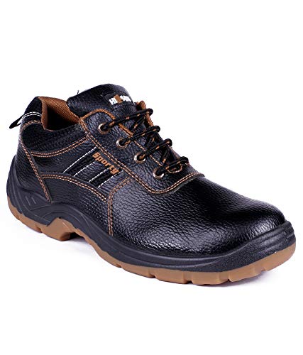 Hillson Black Leather Tech Safety Sporty Shoes - 09