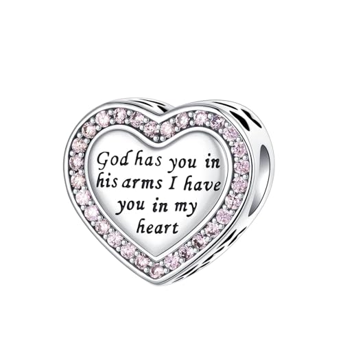 Image of LUXILLA Love You Best Friend Grandma Wife Heart Charm 925 Sterling Silver Charms Fit for Bracelets Necklace Jewelry Gift for Women