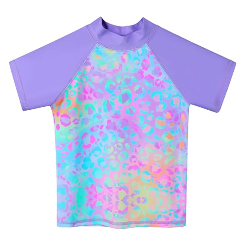 Image of Girls Two Piece Swimsuit Floral UPF 50+ Rash Guard Set Kids Beach Swimwear