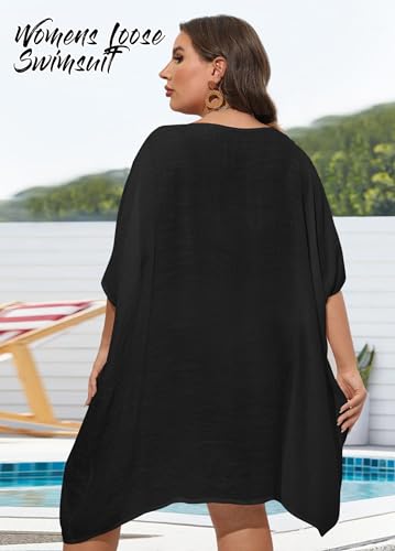 Bathing Suit Cover Up for Women Plus Size Swimsuit Coverup Summer Loose Beach Cover Up Crochet Design Dress2