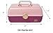 Claire's Features - Caboodles Makeup Case, On the Go Girl Travel Cosmetic Organizer with Mirror, Pink & Violet with Glitter Gold Handle Storage Box: 13 x 7.4 x 6 Inches