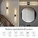SAIMAND Wall Sconces Set of 2 Battery Operated, Wireless USB Rechargeable Wall Lights with Remote Control, 360° Rotation, 8000mAh LED Dimmable Picture Lamp for Living Room,Bedroom,Hallway (30in Black)