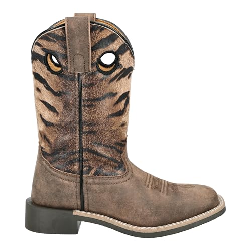 Smoky Mountain Western Boots Girls Tiger Shaft Safari Brown 3404Y3