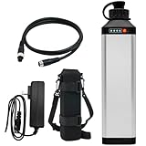 Cofisho 電動リール用 バッテリー 10000mAh 14.8V DN-10T BM仕様 残量表示 小型 軽量 大容量 リチウムイオンバッテリー ダイワ シマノ（2芯仕様）対応 互換性あり 充電器 保護ポーチ付 コンパクト設計 スーパーリチウム代替 電動リール対応モデル SHIMANOの場合は電源変換コード必要 (DN10_silver)