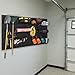 BRITINE Slatwall Panel Garage Organizer PVC Slatwall Heavy Duty Wall Mounted Rack, Interlocking Slat Wall Panels for Tool Organization Peg Board(White 4 x 4 ft)