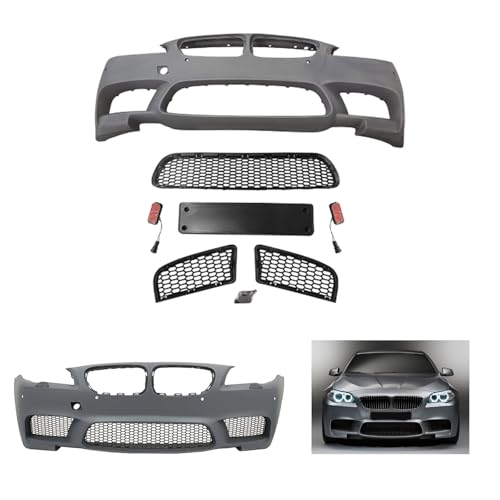 M5 Style Front Bumper Cover Compatible with 2011 2012 2013 2014 2015 2016 2017 B 5 Series Sedan 535i 528i with PDC with Sensor Cutouts Replacement Kit