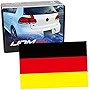 iJDMTOY Compatible with Euro/German Cars 10x6 Inches Germany Flag Black/Red/Yellow Color Stripe Decal Sticker for Exterior Interior Decoration