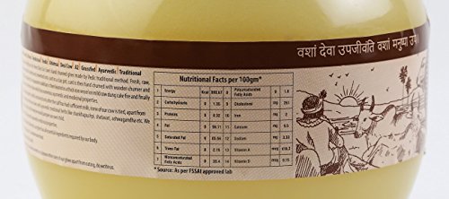 Isha Vasyam A2 Ghee Desi Gir Cow's Vedic Traditional Grassfed Ghee, 500ml