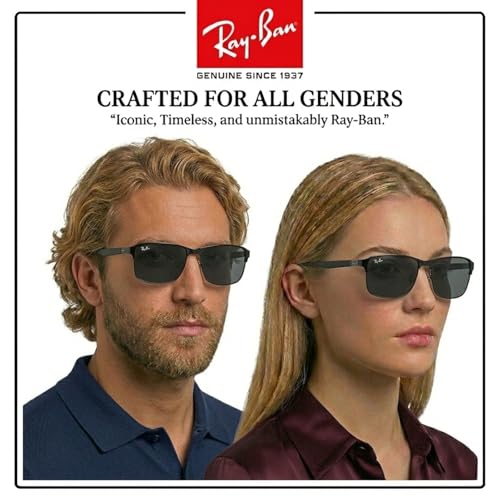Image of Ray-Ban RB3721 Square Shaped Sunglasses for Men & Women with Official RAYBAN Eyewear Kit