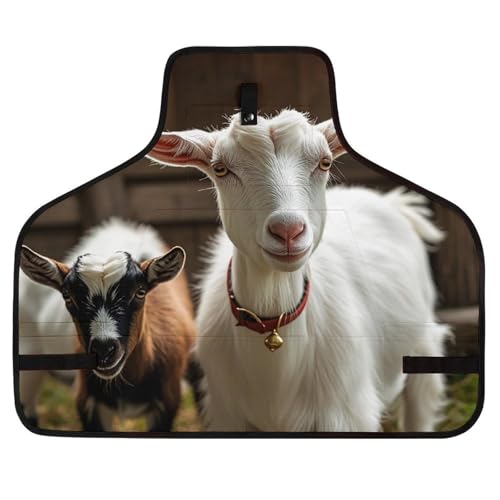 Delantal de trabajo Cute Goat con ajuste y bolsillos miniatura 1