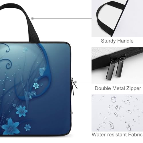 Sac pour ordinateur portable résistant à l'eau aux finitions soignées et imprimé floral chic - 4