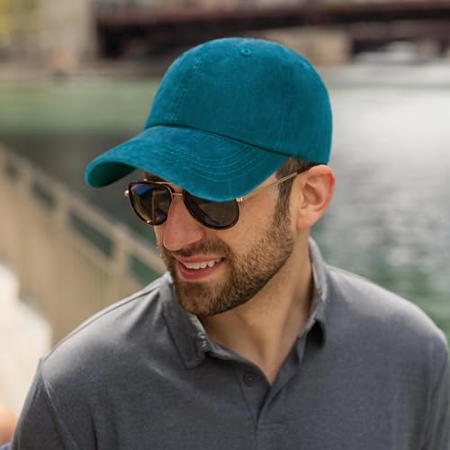 Image of Edoneery Men Women Baseball Cap-Low Profile Adjustable Washed Cotton Golf Dad Hat