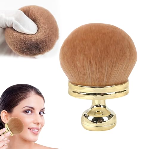 Kabuki - Brocha autobronceadora para el cuerpo grande, 74 cm de diámetro, pincel para el cuerpo de cabeza ancha, aplicador de protección solar (dorado)