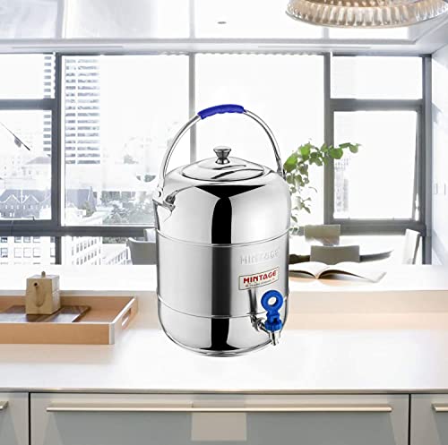 Image of Mintage Water Container Stainless Steel (13 Litres) | Pure Hydration in a Stylish, Bacteria-Free Design | 100% Stainless Steel Container with35+Years of Innovation and Quality