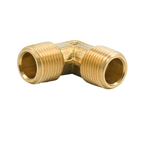 Legines 90-Degree Male Elbow Fitting, Forged Brass 90 Degree Right Angle Ell, 1/4" Npt Male X 1/4" Npt Male, Pack Of 2 #TOP4