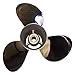 ARKDOZA High Polished Stainless Steel Propeller 9 7/8 Inches RH Props for Yamaha 20 30HP Outboard Motor Pressed in Rubber Hub 9 7/8x12