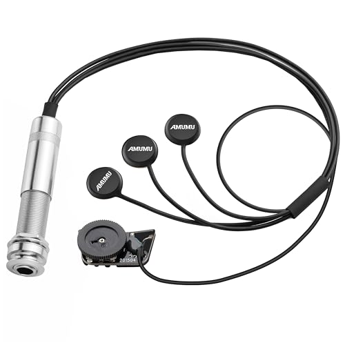 Microphone de contact pour guitare acoustique AMUMU BOUNTIFUL avec contrôle du volume filaire