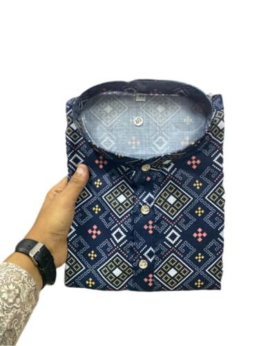 Image of FOXDX Men's Traditional Cotton Floral Printed Only Kurta
