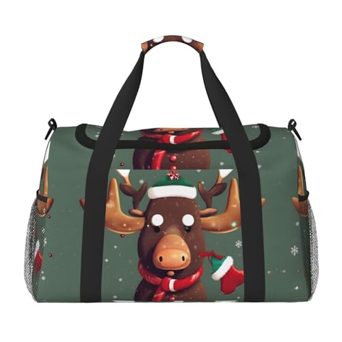 Sac de voyage avec impression tête d'élan pour vos escapades