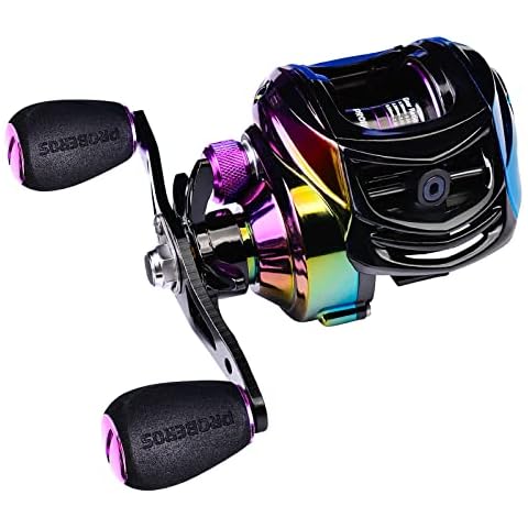 Doorslay Baitcasting Reels - Colorful Fishing Reel, 9+1 BB Bearing Fishing Baitcast Reel High Speed 7.2:1 Fishing Reel Bait Cast Wheel Left/Right Hand Fishing Accessory Magnetic Braking System Cover
