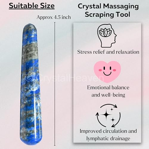 Image of Certified Lapis Lazuli Crystal Wand - Smooth Crystal Wand for Energy Healing, Chakra Balancing, Meditation and Home Decor - Crystals and Healing Stones for Gift