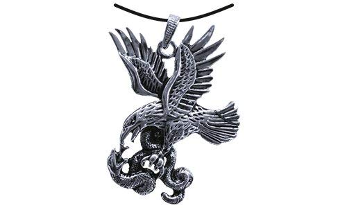 Preisvergleich Produktbild HOLZSPIELEREI Anhänger Adler m. Schlange silber