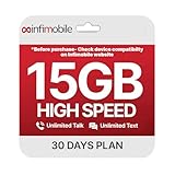 Prepaid Unlimited Plan: 1 Month | 15GB High-Speed Data Per Month | Unlimited Data Talk & Text | Prepaid Plan Service SIM Card | Nationwide Coverage | 4G, 5G Network