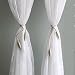 Valea Home 2 Pieces Curtain Tiebacks Clips Creative Window Drape Twist Tie Backs European Style Custom Made Curtain Holders Decorative Draperies Holdbacks, Beige