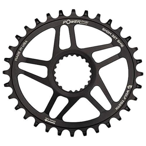 Wolf Tooth Elliptical Mountain Bike Direct Mount Oval Chainrings for Shimano (34 Tooth, Drop-Stop ST, PowerTrac, MTB)