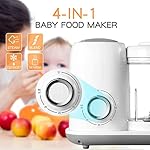 Baby Food Maker, 4 in 1 Baby Food Processor and Steamer, Puree Blender, Multifunctional Baby Puree Maker, Dishwasher Safe, White - Image 2