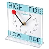 Kenning Classic Tide Clocks for East Coast with Water Resistant Acrylic Case, Accurate Tide Watch for Beach House, Boat & Coastal Home Decor