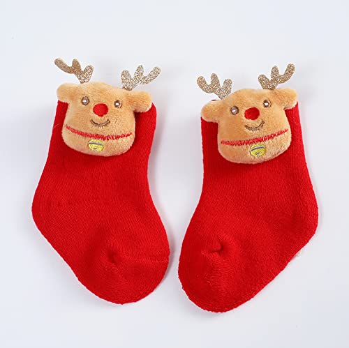 Christmas Baby Socks Toddlers Boys Girls Children Kids Socks Soft Bottom Toddler Lumpy Space (Khaki, 12-36 Months)2